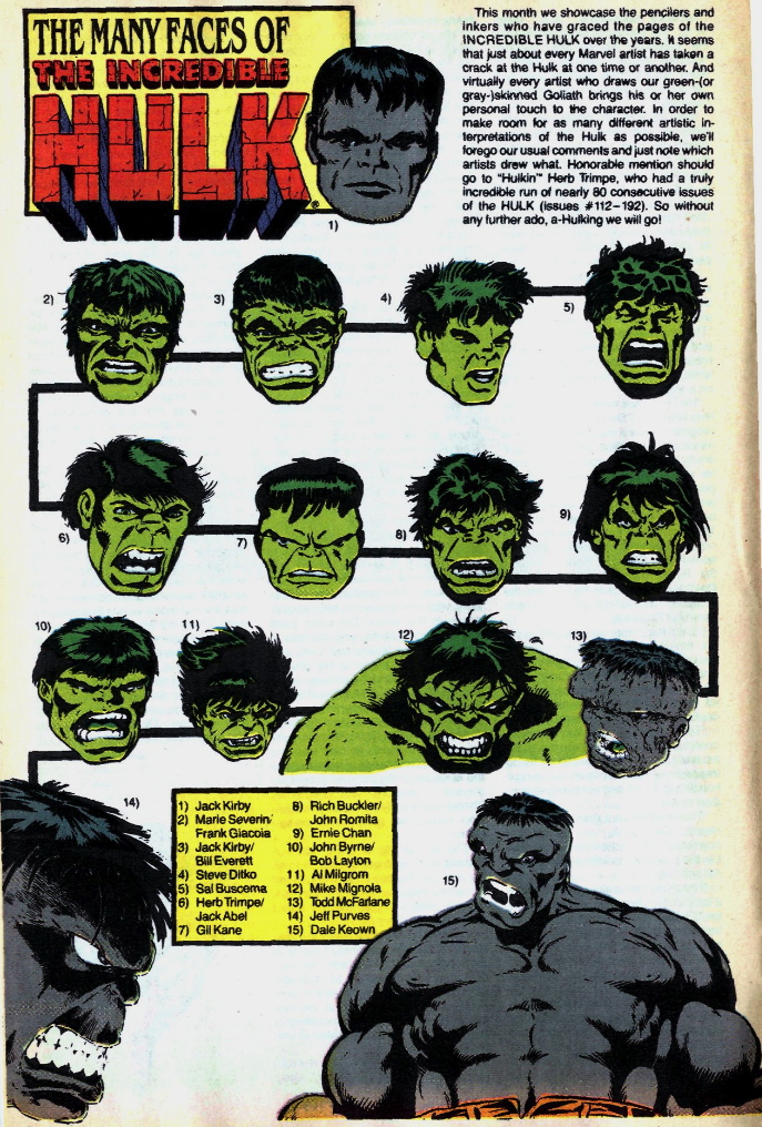 the many faces of hulk